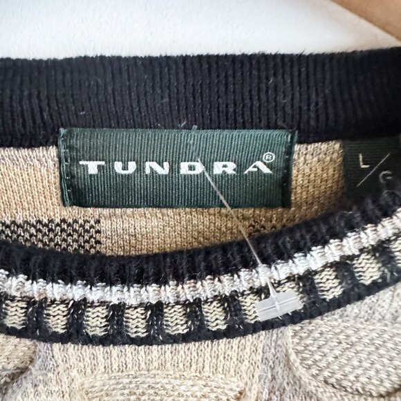 Vintage Tundra Earth Tones 3D Bill Cosby Textured Sweater L - Picture 6 of 8